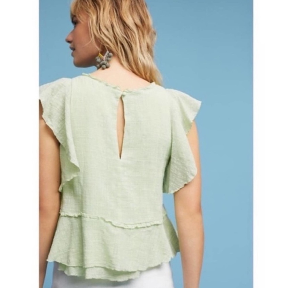 Anthropologie Red Ruffle Tank Top - Picture 8 of 9